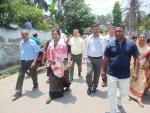 DC Handloom, GoI Dr. M. Beena , IAS has  inspected the proposed site for Mega Cluster Project at  Sualkuchi , Guwahati.